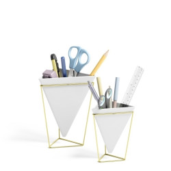 1004372-524 UMBRA zestaw doniczek TRIGG - biały, złoty King Home