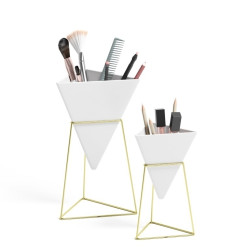 1004372-524 UMBRA zestaw doniczek TRIGG - biały, złoty King Home