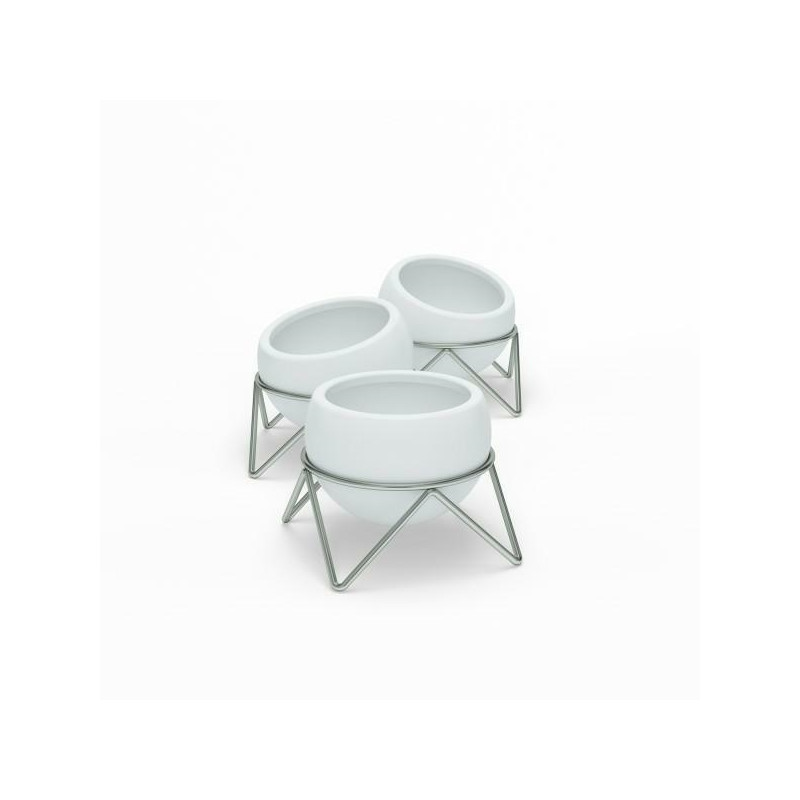 1013191-670 UMBRA doniczki POTSY - biały, srebrny King Home