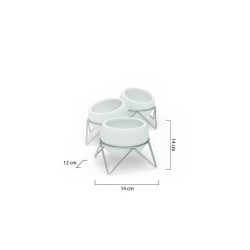 1013191-670 UMBRA doniczki POTSY - biały, srebrny King Home