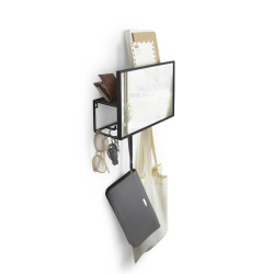 1012828-040 UMBRA organizer ścienny z lustrem CUBIKO czarny King Home