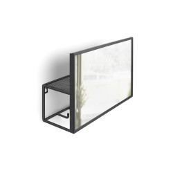 1012828-040 UMBRA organizer ścienny z lustrem CUBIKO czarny King Home