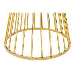 KH1201100128 Stół GLAM MARBLE 110 - MDF, złota podstawa King Home