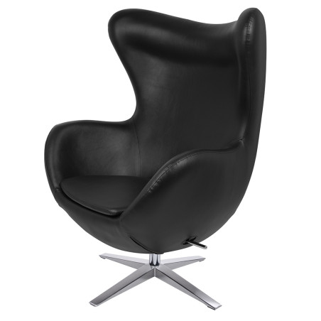 HE-066.P584.71 Fotel EGG SZEROKI PU czarny King Home