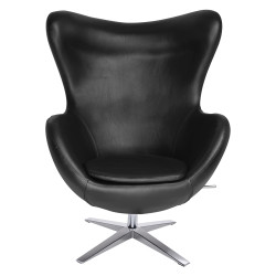 HE-066.P584.71 Fotel EGG SZEROKI PU czarny King Home
