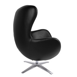 HE-066.P584.71 Fotel EGG SZEROKI PU czarny King Home