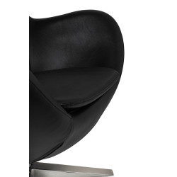 HE-066.P584.71 Fotel EGG SZEROKI PU czarny King Home