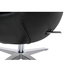 HE-066.P584.71 Fotel EGG SZEROKI PU czarny King Home