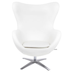 HE-066.TX202.01 Fotel EGG SZEROKI PU biały King Home