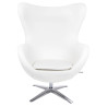 HE-066.TX202.01 Fotel EGG SZEROKI PU biały King Home