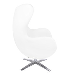 HE-066.TX202.01 Fotel EGG SZEROKI PU biały King Home