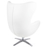 HE-066.TX202.01 Fotel EGG SZEROKI PU biały King Home