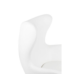 HE-066.TX202.01 Fotel EGG SZEROKI PU biały King Home