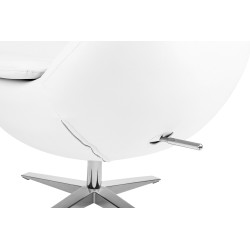 HE-066.TX202.01 Fotel EGG SZEROKI PU biały King Home
