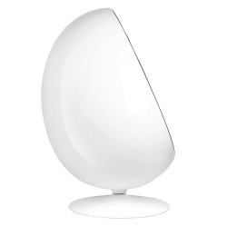 JH-069.BLUE Fotel OVALIA biało-niebieski - włókno szklane King Home