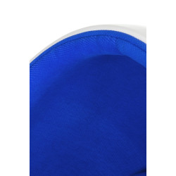 JH-069.BLUE Fotel OVALIA biało-niebieski - włókno szklane King Home