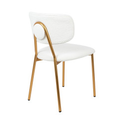 KH1201100126 Krzesło FABIOLA BOUCLE białe King Home