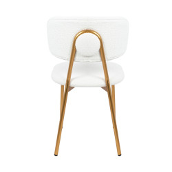 KH1201100126 Krzesło FABIOLA BOUCLE białe King Home