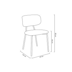 KH1201100126 Krzesło FABIOLA BOUCLE białe King Home