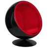 JH-066.BLACK.RED Fotel BALL BLACK czerwony King Home