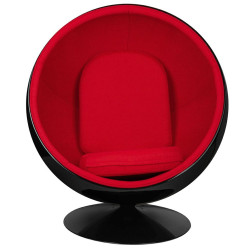JH-066.BLACK.RED Fotel BALL BLACK czerwony King Home