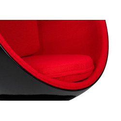 JH-066.BLACK.RED Fotel BALL BLACK czerwony King Home
