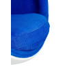 JH-069.BLUE Fotel OVALIA biało-niebieski - włókno szklane King Home