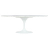 KH1501100126 Stół TULIP ELLIPSE MARBLE CARRARA biały - blat owalny marmurowy, metal King Home