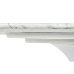 KH1501100126 Stół TULIP ELLIPSE MARBLE CARRARA biały - blat owalny marmurowy, metal King Home