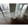 KH1501100126 Stół TULIP ELLIPSE MARBLE CARRARA biały - blat owalny marmurowy, metal King Home