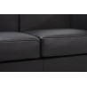 KH1501100201 Sofa dwuosobowa SOFT LC2 czarna - włoska skóra naturalna, metal King Home