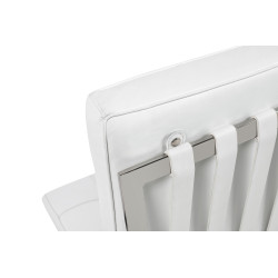 KH1501100211 Fotel BARCELON PRESTIGE PLUS biały - włoska selekcjonowana skóra naturalna, stal King Home