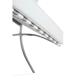 KH1501100211 Fotel BARCELON PRESTIGE PLUS biały - włoska selekcjonowana skóra naturalna, stal King Home