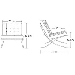KH1501100211 Fotel BARCELON PRESTIGE PLUS biały - włoska selekcjonowana skóra naturalna, stal King Home