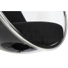 JH-200.1.BLACK Fotel wiszący BUBBLE poduszka  czarna - korpus akryl, poduszka wełna King Home