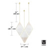358777-221 UMBRA lustra DIMA DIAMOND złote King Home