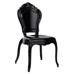 666-APC.BLACK Krzesło KING czarne - poliwęglan King Home