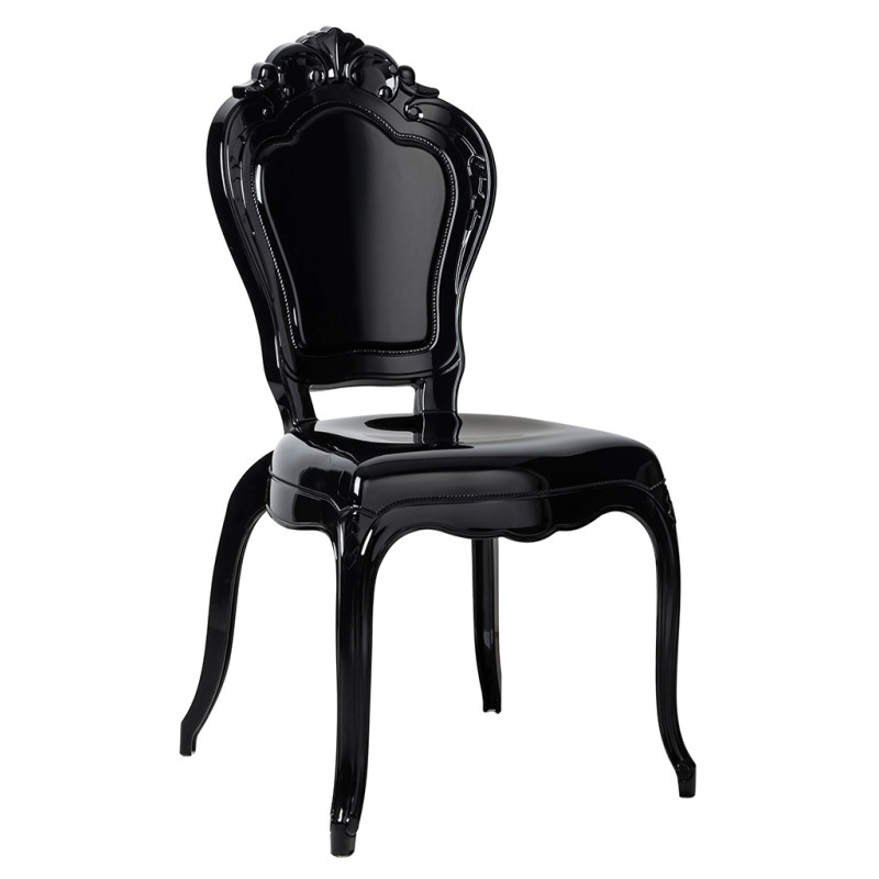 666-APC.BLACK Krzesło KING czarne - poliwęglan King Home