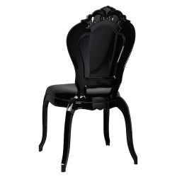 666-APC.BLACK Krzesło KING czarne - poliwęglan King Home
