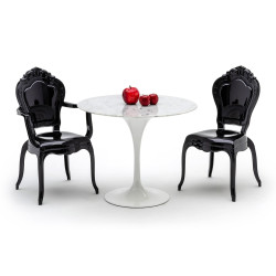 666-APC.BLACK Krzesło KING czarne - poliwęglan King Home