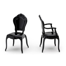 666-APC.BLACK Krzesło KING czarne - poliwęglan King Home