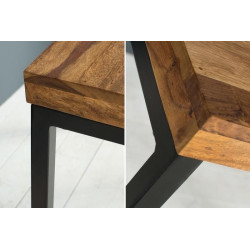 38606 INVICTA biurko ELEMENTS Sheesham - lite drewno palisander, metal King Home