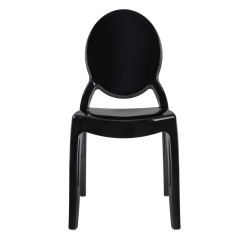 PC502.BLACK Krzesło ELIZABETH czarne - poliwęglan King Home