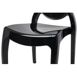 PC502.BLACK Krzesło ELIZABETH czarne - poliwęglan King Home