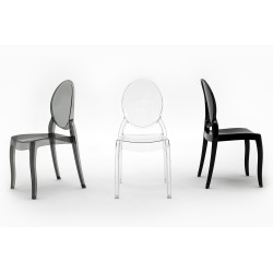 PC502.BLACK Krzesło ELIZABETH czarne - poliwęglan King Home