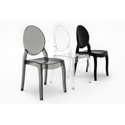 PC502.BLACK Krzesło ELIZABETH czarne - poliwęglan King Home