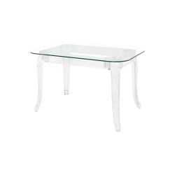 KH010100205 Stół KING 120 transparentny - poliwęglan, szkło hartowane King Home