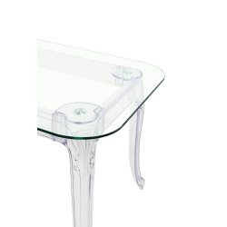 KH010100205 Stół KING 120 transparentny - poliwęglan, szkło hartowane King Home
