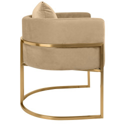 MSE011000303.V13 Fotel CHLOE VELVET khaki King Home