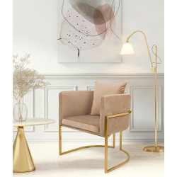 MSE011000303.V13 Fotel CHLOE VELVET khaki King Home